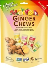Prince of Peace Ginger Chews Assorted Flavors Gluten Free, 8 Oz Pack of 6