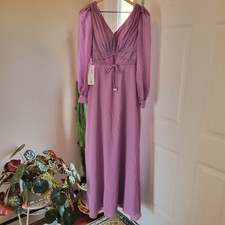 NWT Azazie Bridesmaid Longsleeve Dress, Size A2 In The Color Wisteria