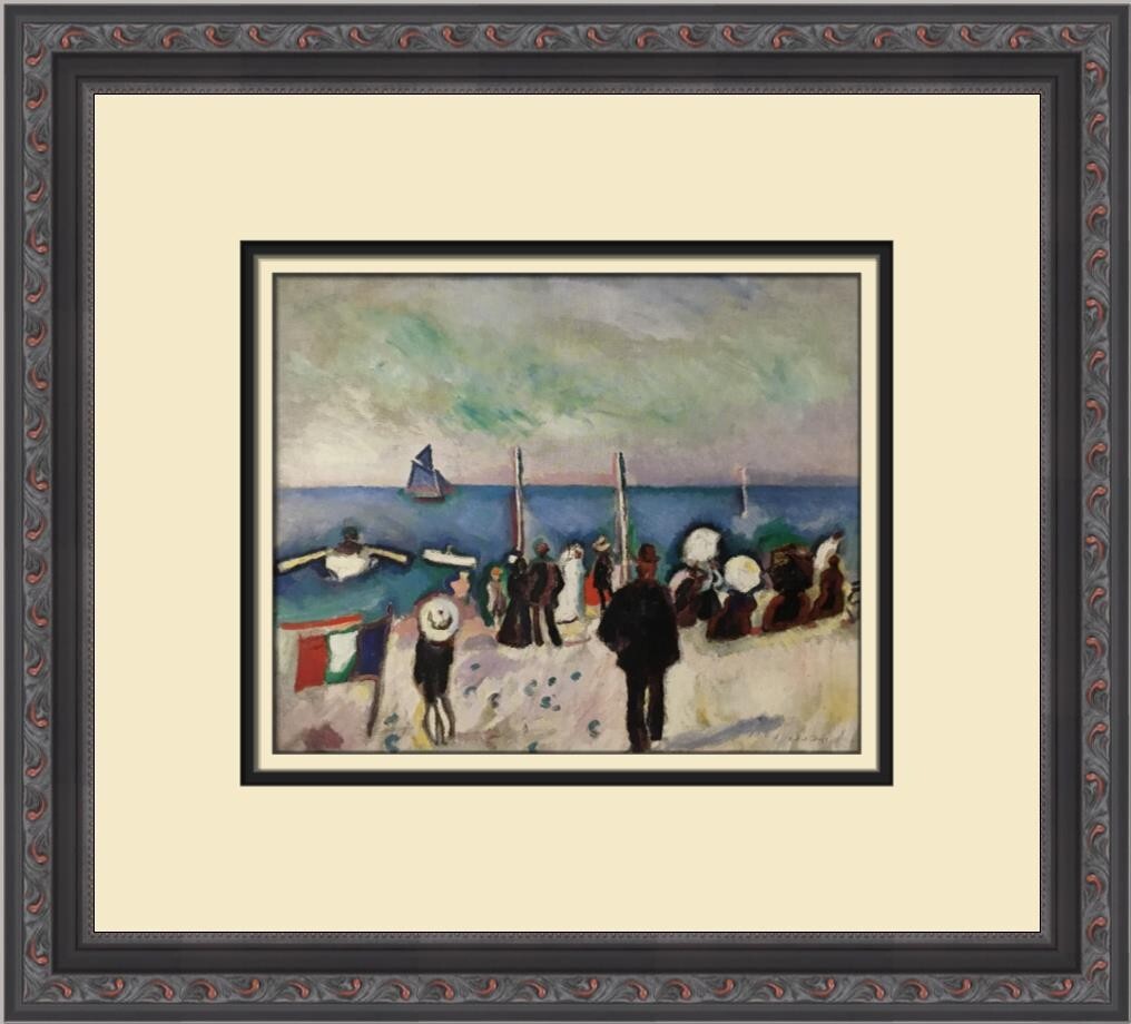 Raoul Dufy The Beach at Sainte-Adresse II Custom Framed Print | eBay