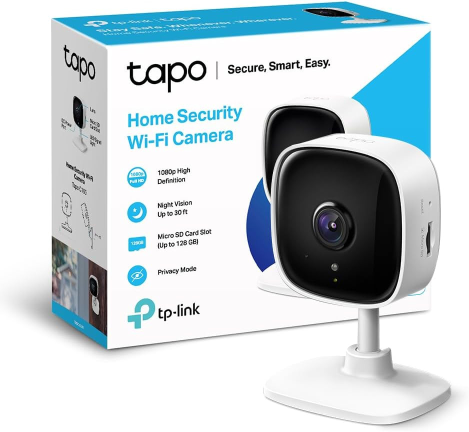 TP-Link Tapo C100 Telecamera IP Wi-Fi Interno 1080P Alexa Google