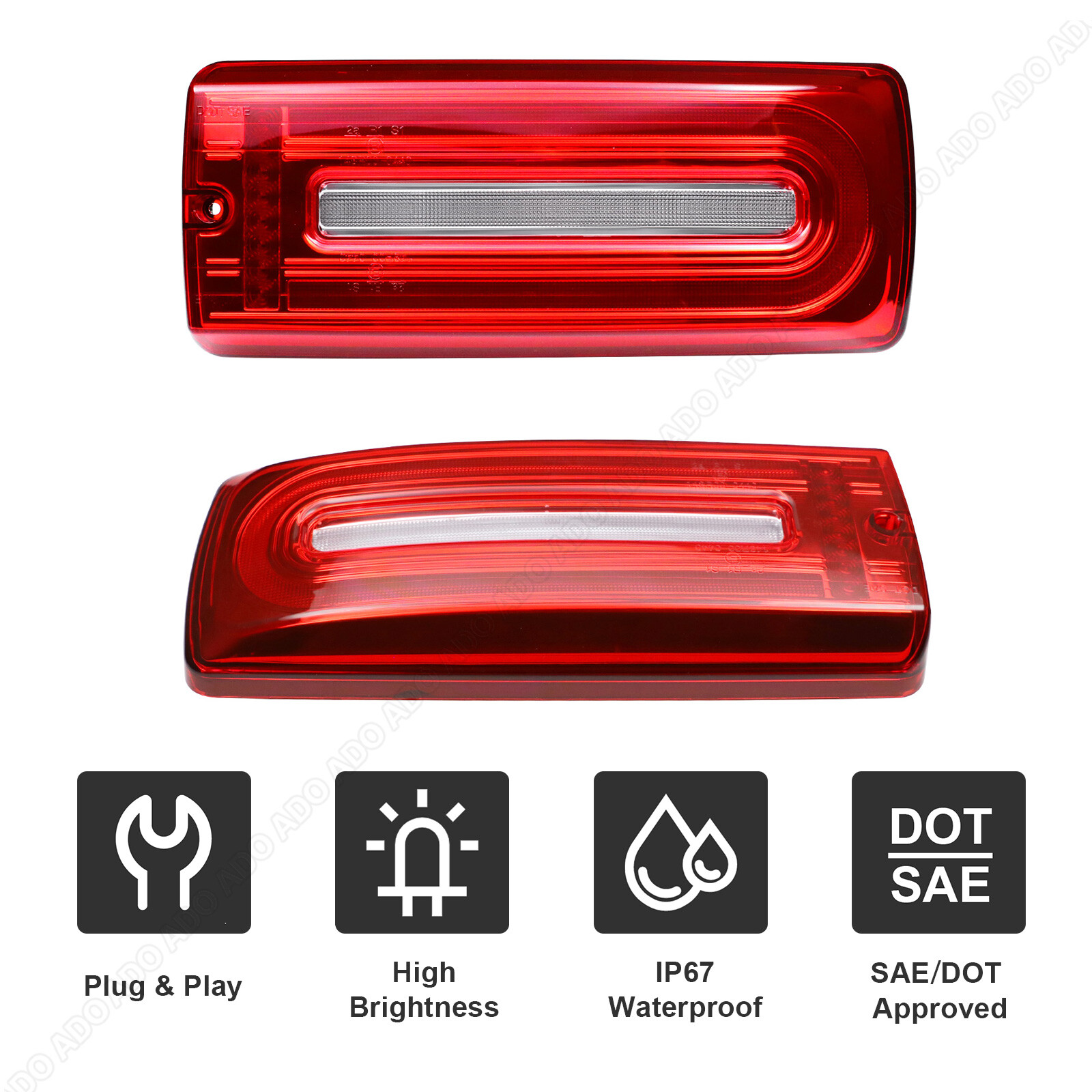 2x Led Rückleuchte Heckleuchte Lauflicht Blinker für Mercedes W461  