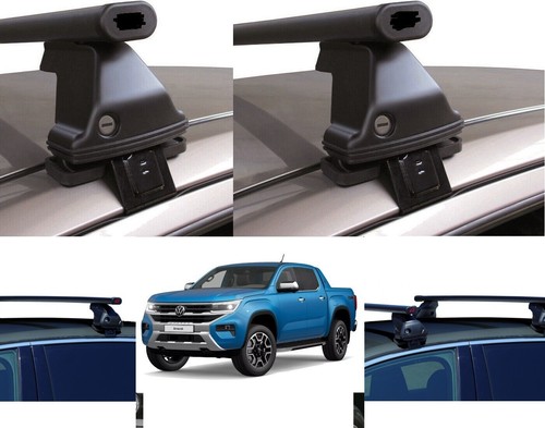 Barre Portatutto Acciaio per Volkswagen Amarok Anno 2019 4 Serrature Policarbona - Foto 1 di 5