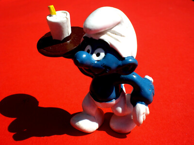Schleich Peyo 1983 Smurf as Waiter W. Berrie & Co RARE!