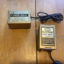 Vintage Eldon Power Pack Toy Slot Car Toy Train Transformer Lot Of 2
