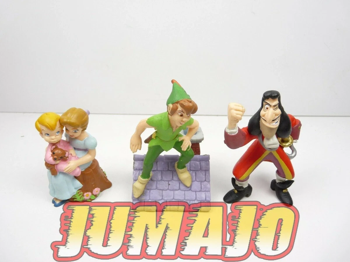 FIG64 lot 3 figurines PVC DISNEY STORE : PETER PAN CROCHET WENDY 8/9cm