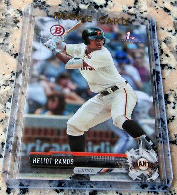 HELIOT RAMOS 2017 Bowman #1 Draft Pick 1st TRUE Rookie Card RC Giants All Star 