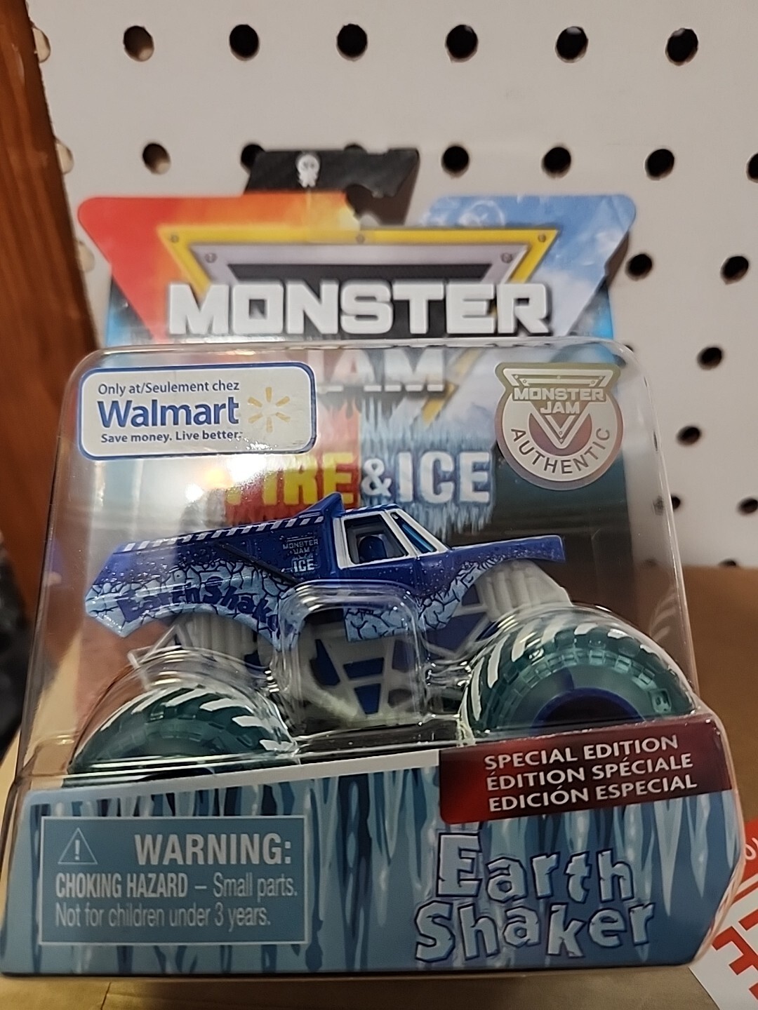 Monster Jam Spin Master Walmart Exclusive Fire Ice Earth Shaker