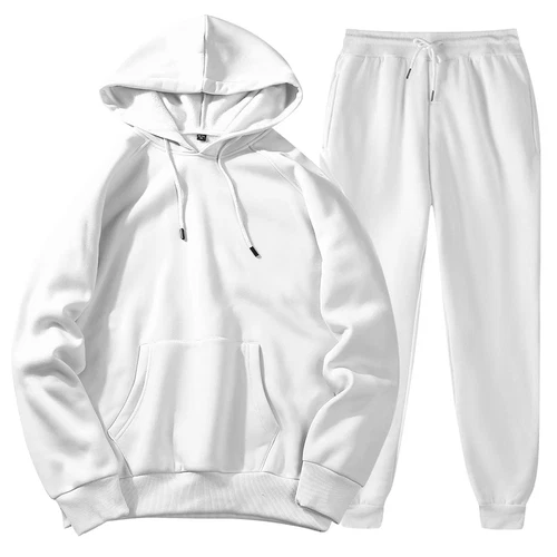 Men's Tracksuit 2 Piece Hooded Athletic Sweatsuits Casual Running Jogging Sports - Picture 13 of 29