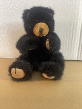 Vintage Russ Berrie Blacky Black Bear Beanbag Plush Stuffed Animal