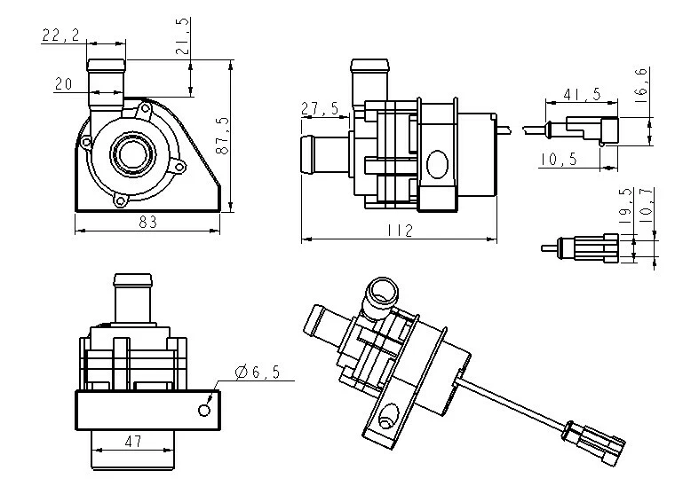 Electric Booster Pump (12V) - EBP23 (Part #9051) (Davies Craig) - Image 4 of 4