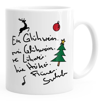 Kaffee-Tasse Ein Glühwein swei Glühwein-Tasse Weihnachten MoonWorks 