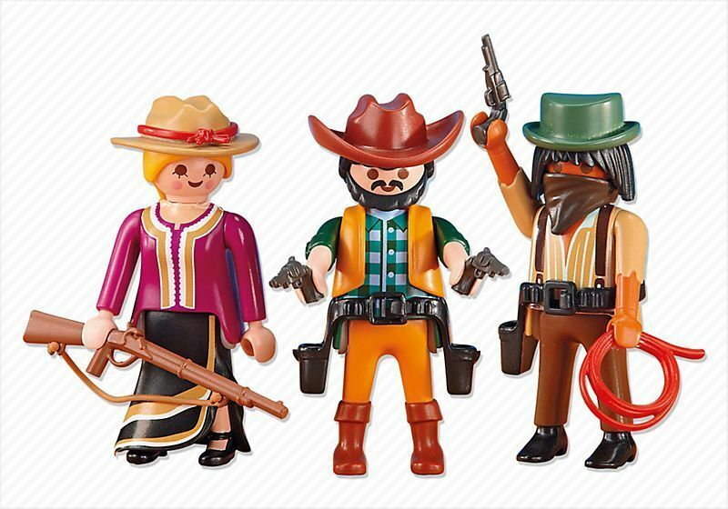 PLAYMOBIL 6278 - 2 Cowboys With Cowgirl Western #PL1