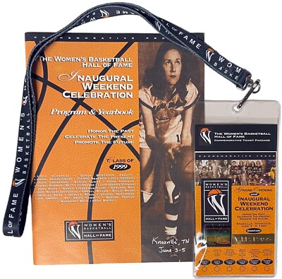 1999 The Women s BKB Hall of Fame Inaugural Comm VIP Pass/Program/Lanyard- RARE