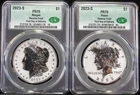2023-S Reverse Proof Silver Morgan/Peace Dollar CACPR70First Day of Delivery Set