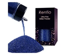 Renfio Holographic Ultra Fine Glitter Powder Metallic Resin Glitter 2.11 Oz (...
