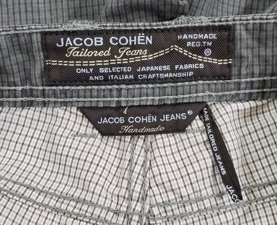 Pantalones de mezclilla Jacob Cohen para hombre talla 34x36 gris modelo J688 tela japonesa Italia Foto 4 de 4