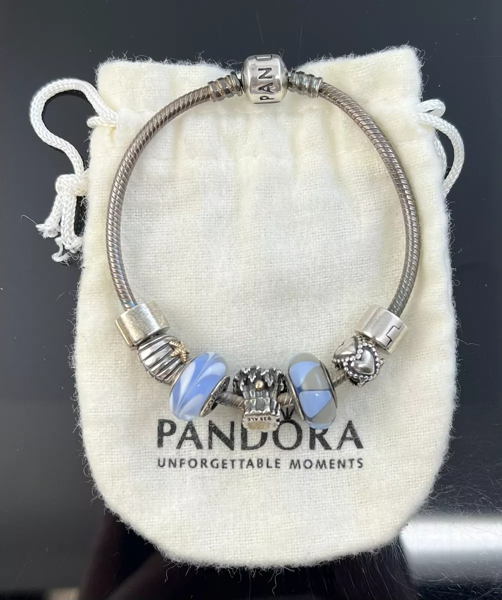 Buy Authentic Pandora Bracelet Bangle Sterling Silver With Rose Gold Ball  Clasp 8.3 21cm Pandora Bangle Free Shipping Online in India - Etsy