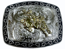 RODEO BULL RIDER BELT BUCKLE FLAG MAP RODEO COWBOY WESTERN Hebillas Vaqueras