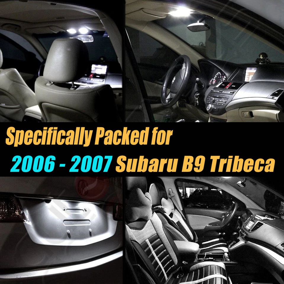 Kit de bombillas LED interiores de coche súper blancas de 12 piezas para Subaru B9 Tribeca 2006-2007 Foto 2 de 4