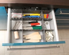 Schubladenteiler 12 Stück Schubladeneinteiler Fachteiler universell Grau 653