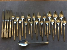 International Stainless DANISH SCROLL Flatware - 25 Pieces total