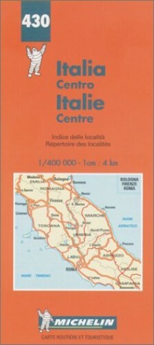 Michelin Central Italy Road Map Foldable Travel Guide Fast Shipping