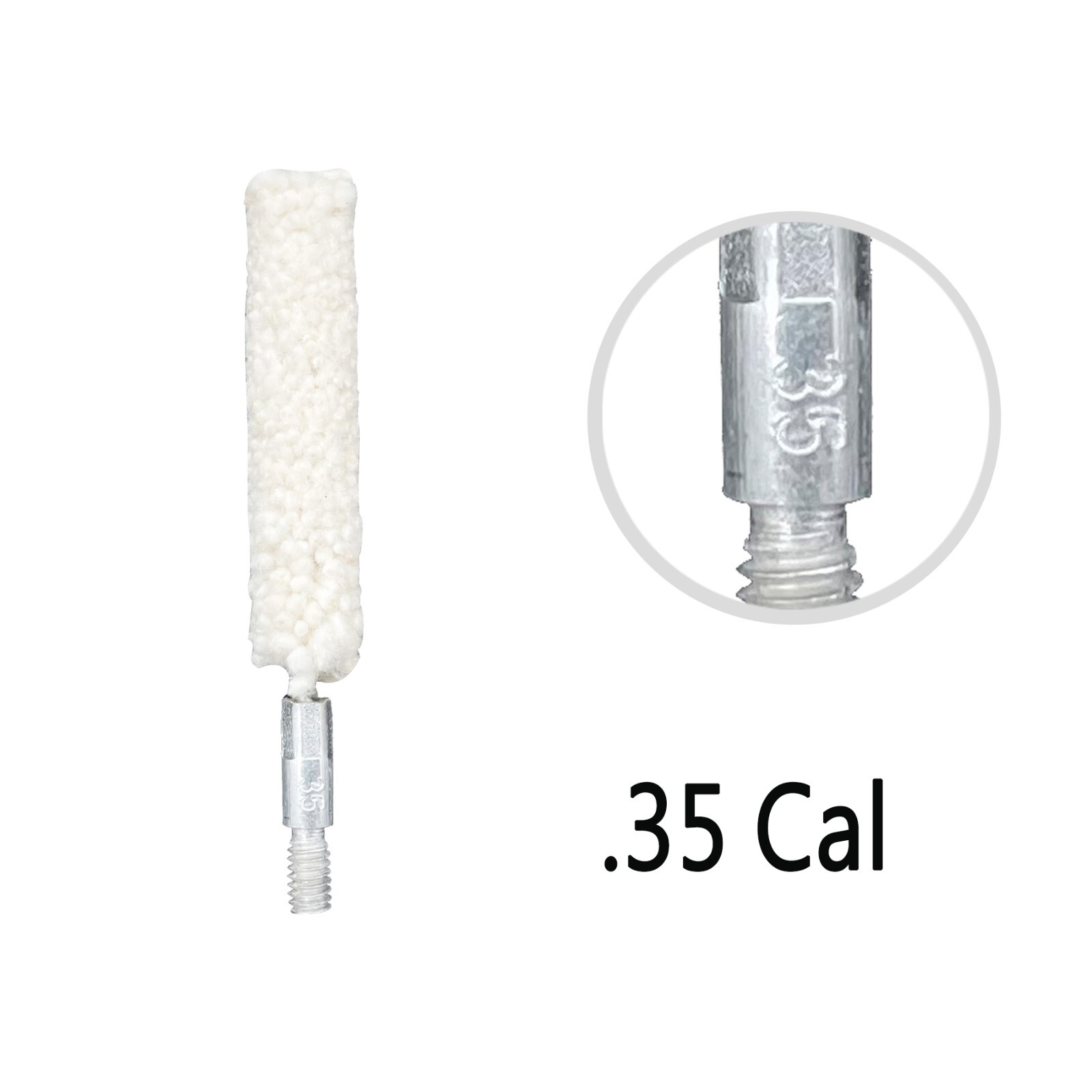 5 Pieces Gun Cleaning Mop Bore Cotton Mop Brush for 12GA, .22 Cal, .17