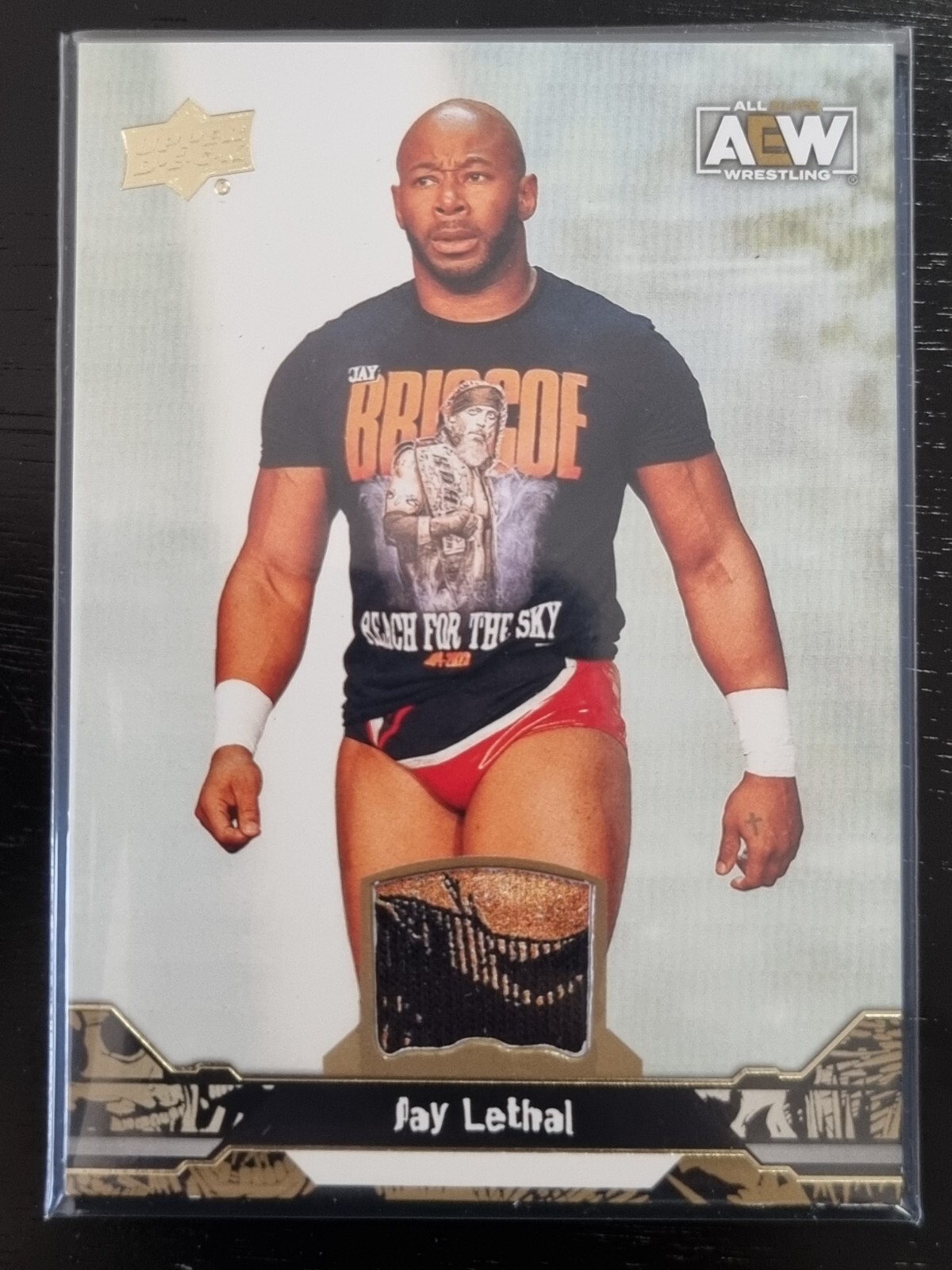 2023 AEW Jay Lethal GOLD MEMORABILIA Trading Card Upper Deck #90275