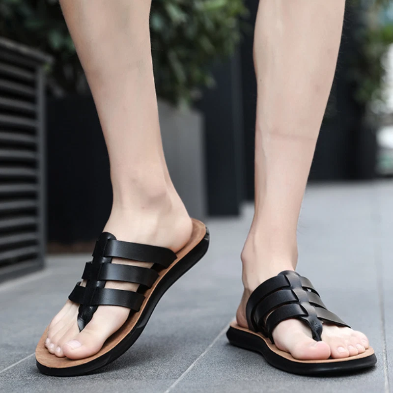 Men Sandals Summer Thong Soft Flip Flops Outdoor Slippers Trend