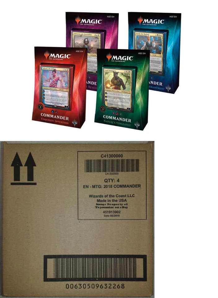 2018 Magic the Gathering MTG Commander Set of 4 Factory Sealed Decks - ENGLISH - Image 2 of 4