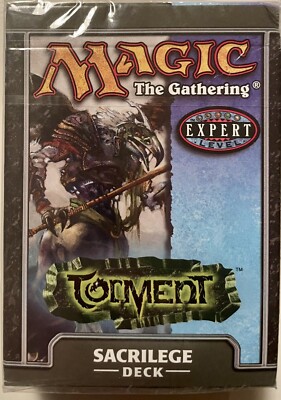 Magic The Gathering-Torment-Sacrilege-Sealed-60 Card Deck-2002