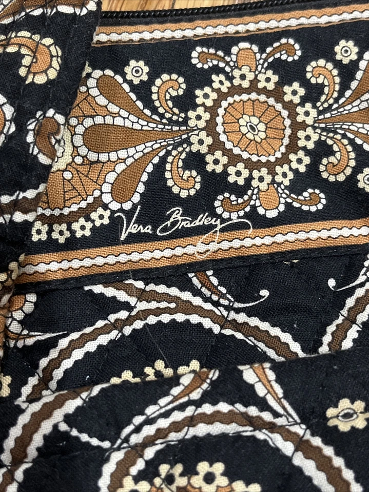 Bolso de Mano Vera Bradley Café Latte Negro y Tostado Multi Compartimento Hombro Mediano Foto 4 de 4
