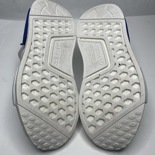 Adidas NMD R1 J White Red & Blue 4Y HQ9991 W BOX - Picture 6 of 8