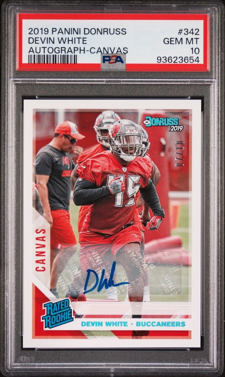 Devin White Panini Donruss #342 Autograph-Canvas