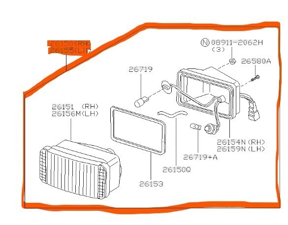 DDP Genuine Nissan Fairlady Z Z32 300ZX Fog Light Lamp Assembly LR
