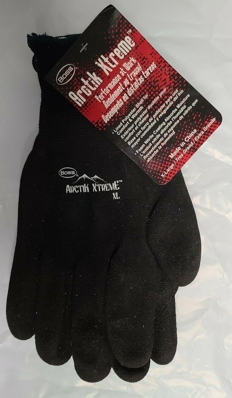 Boss 7841 Arctik Xtreme Nitrile Coated Gloves Medium eBay