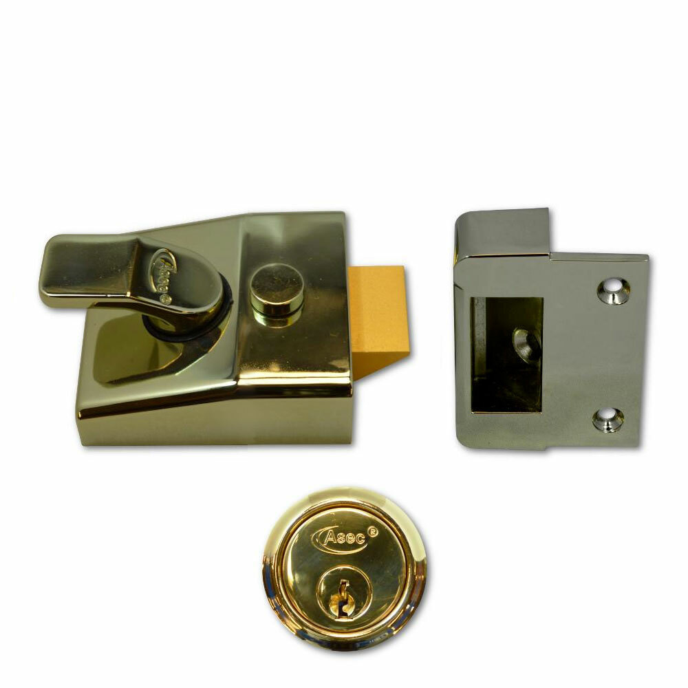 Asec Narrow Night Latch PB - BLUX (AS1705)