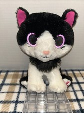 WORKS Brights Eyes Kitty Cat ROSY Plush Stuffed Animal Black White Light Up Eyes