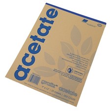 Acetate Pad 9x12 in Clear 25 Sheets/Pad Art Craft Overlay Film
