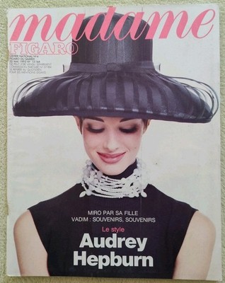 Französische Madame Figaro Mai 1993 Cover Anneliese Seubert Le Style De Audrey Hepburn