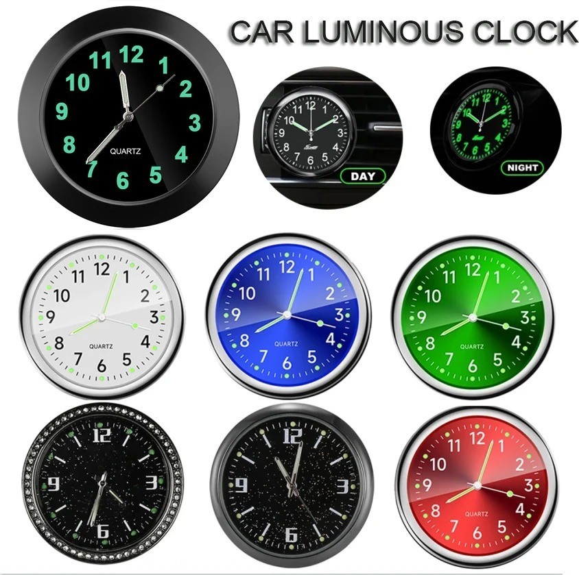 Car Dashboard Clock Mini Tiny Analog Clock Watch for Vehicle Stick On ...