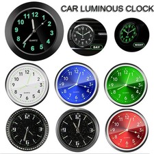 Car Dashboard Clock Mini Tiny Analog Clock Watch For Vehicle Stick On Clock Usa