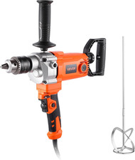 Drill Mixer, 5/8 Inch Corded Electric Drill Mixer Set, 0-750RPM 5.63A Mixing Dri