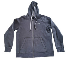 Men's Under Armour Sweatshirt  Size Large Black Full Zip  Hooded Cold Gear