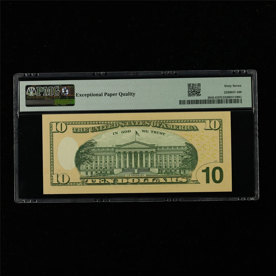 2017A Federal Reserve Note Richmond 10 Dollars Fr#2045-E PMG 67 EPQ UNC - Image 2 of 4