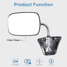 AM Autoparts Chrome Side View Door Mirror – Left Or Right – Chevy GMC Pickup / Blazer 1973-1991
