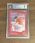2018 Diamond Kings Shohei Ohtani RC  73 Red Frame Knee Up Photo Var BGS 9 (PSA?)