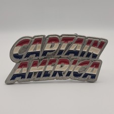 Marvel Captain America Belt Buckle 2005 Mobtown Chicago Red White Blue Enamel