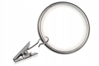 GeräUschlose Ringe Mit Clips Fi 37 Mm Gardinenstange Metall Chrom 100 StüCk