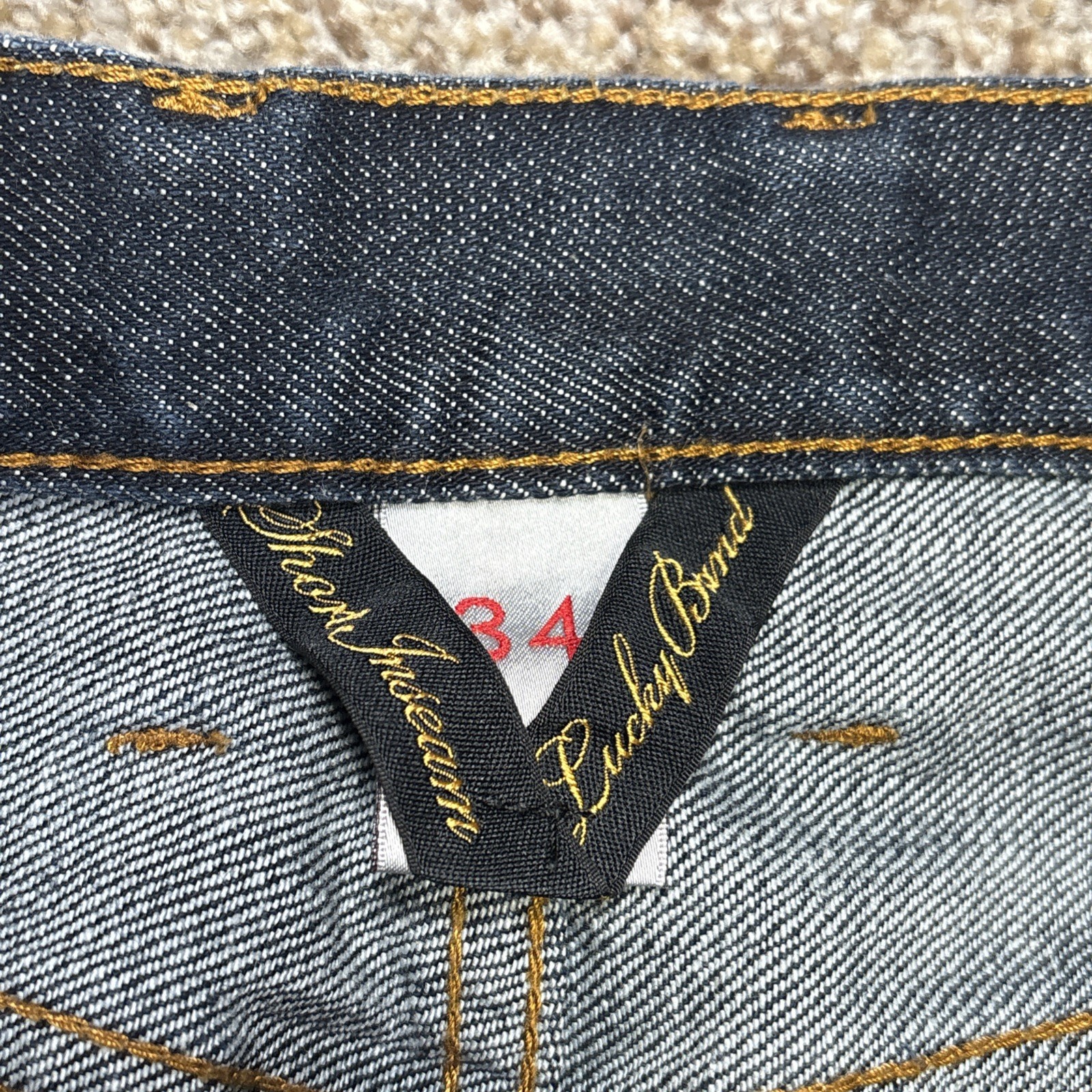 Vintage Lucky Brand Denim Jeans Men’s Size 34 100% Cotton 33x29 - View 4